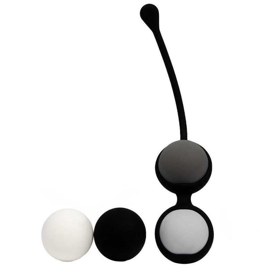 Bondara Bondara Secret Sensations Kegel Training Set Black And White Love Eggs & Ben Wa Balls