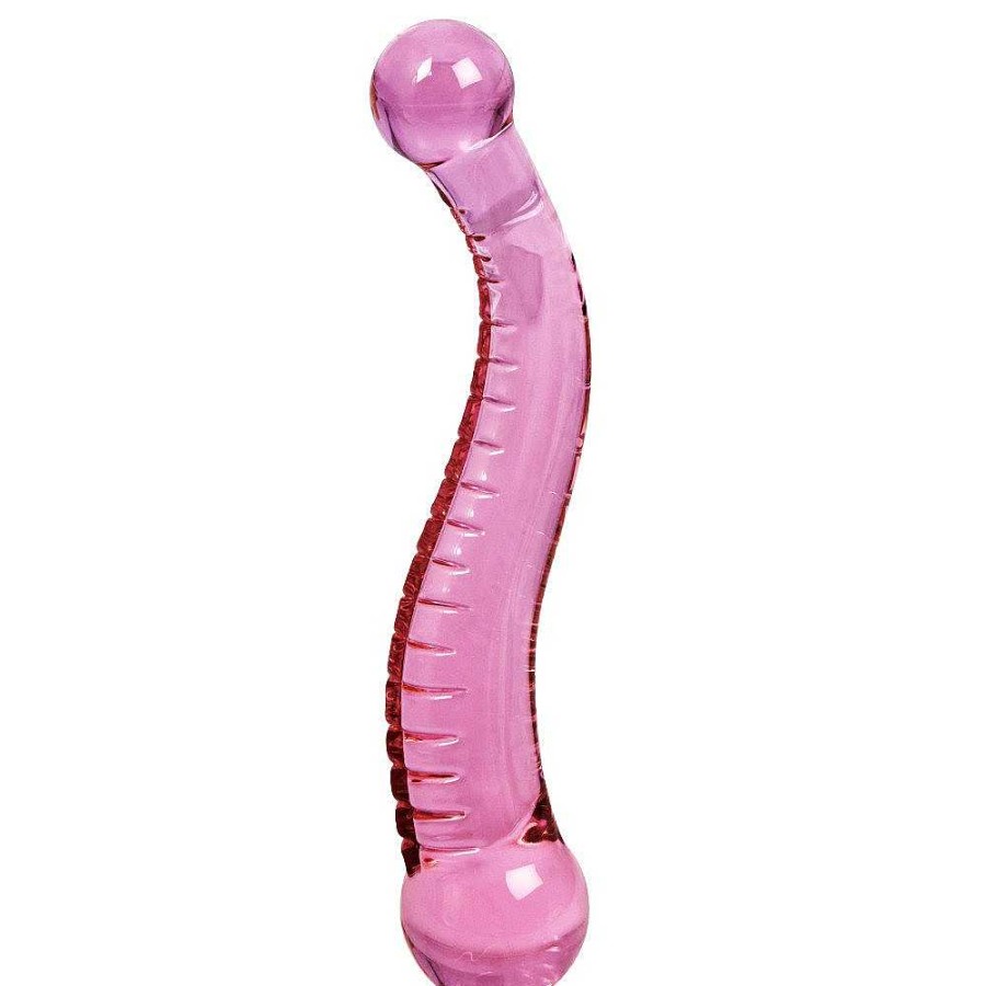 Bondara Glacier Glass Curved Tentacle Dildo - 9 Inch Pink Dildos