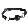 Luxe Bondara Luxe Leather Ball Gag Black Ball Gags & Mouth Gags