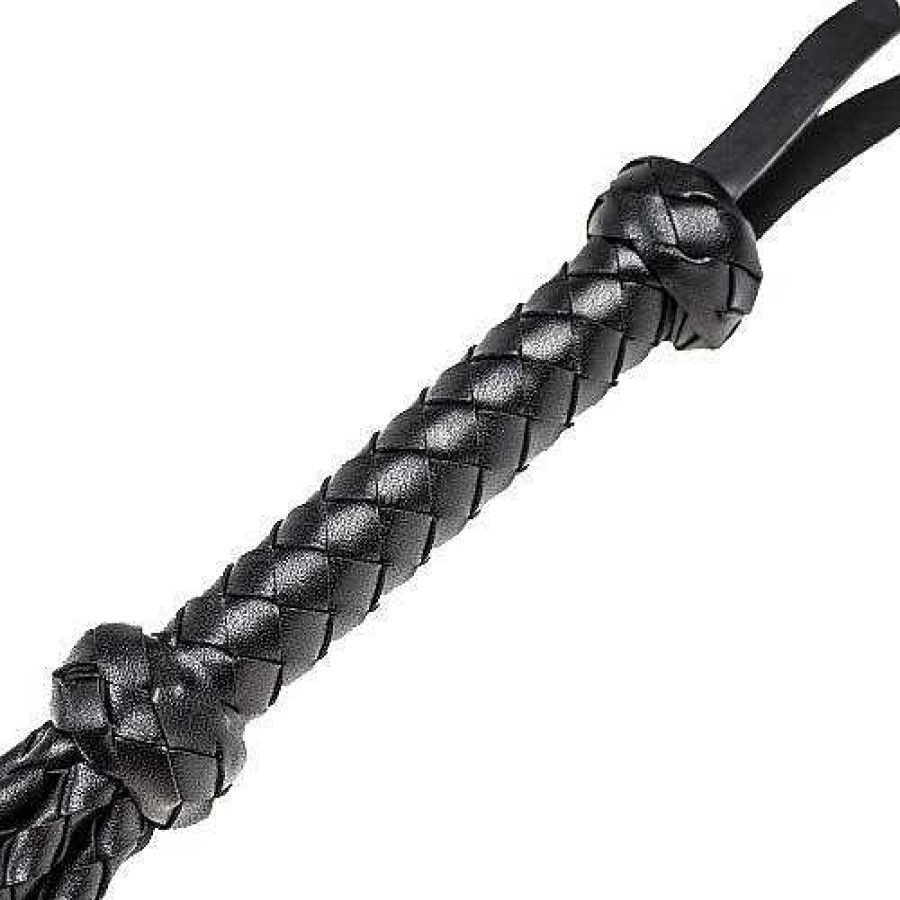 Bondara Bondara Faux Leather Flogger Whip - 28 Inch Black Floggers, Whips & Ticklers