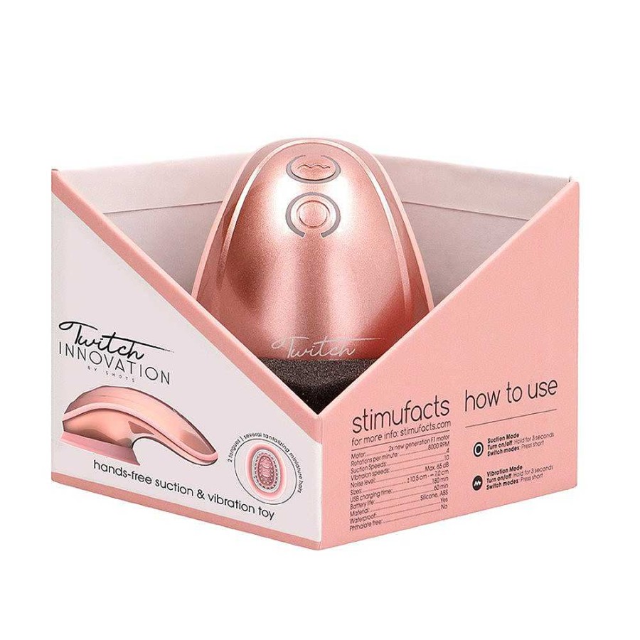 Bondara Twitch 14 Function Rechargeable Clitoral Suction Vibrator Pink Rose Vibrators