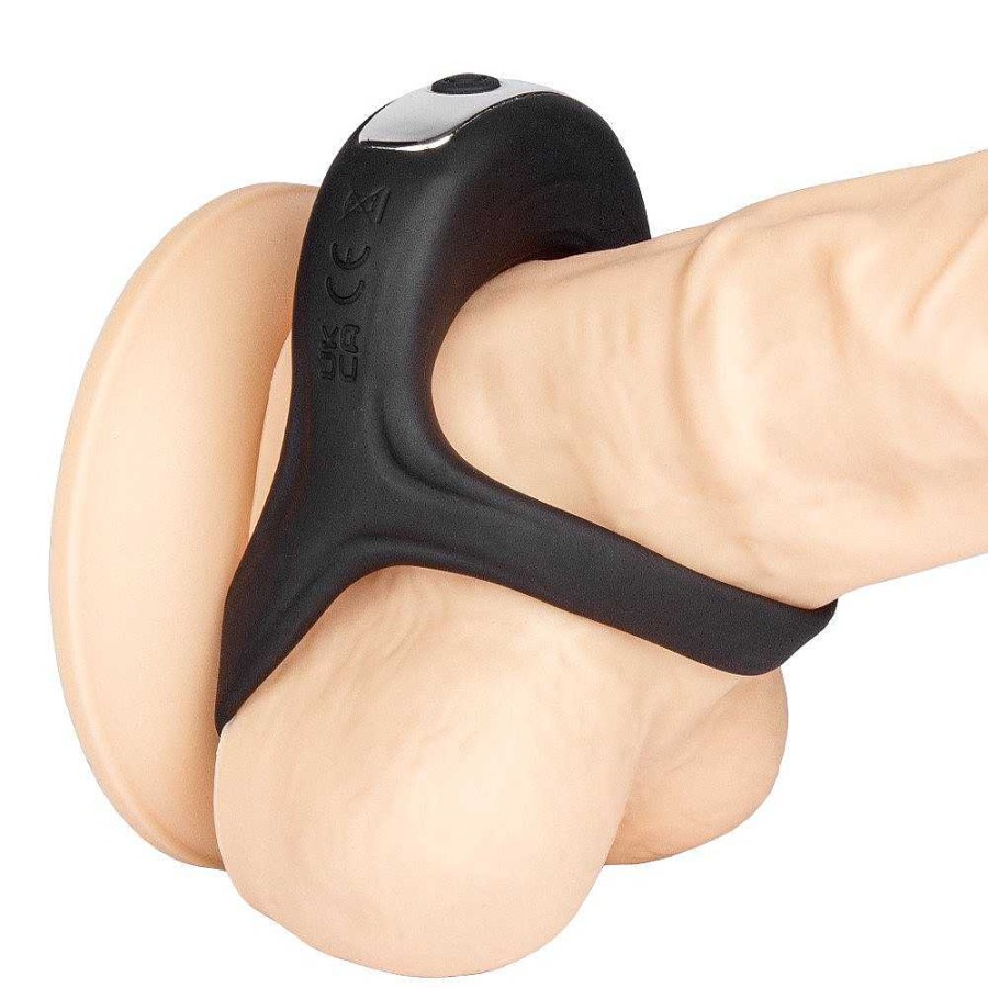 Bondara Bondara Buzz Word 10 Function Cock & Ball Ring Black Male Sex Toys