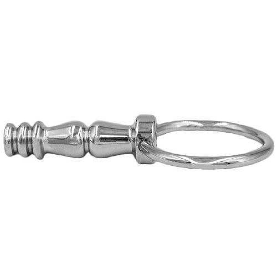 Bondara Torment Stainless Steel Hourglass Penis Plug - 3.8Cm Silver Medical Play Toys