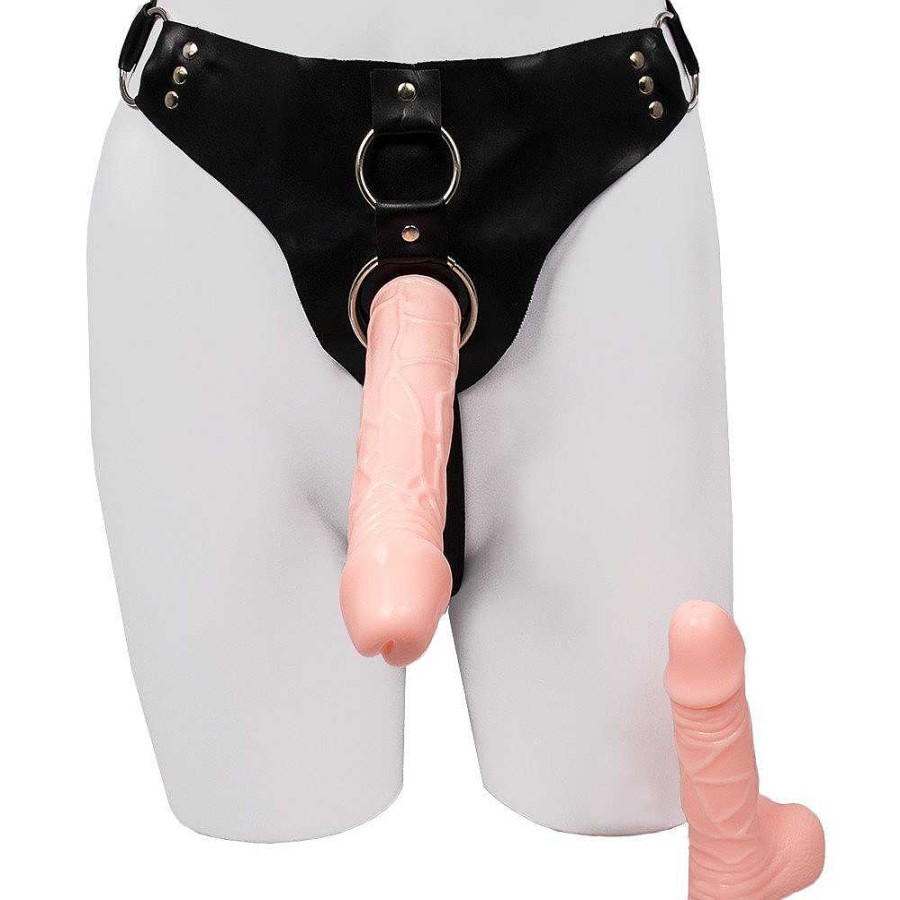 Bondara Bondara Buck Naked Realistic Strap-On Set Light Tone And Black Strap-Ons