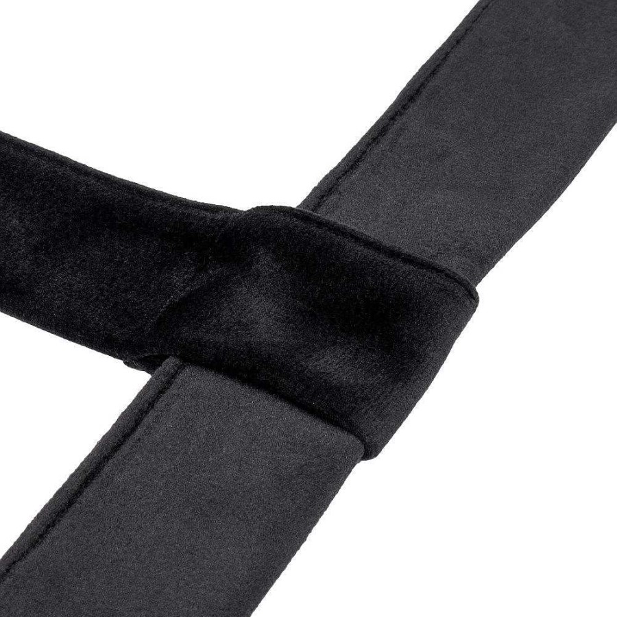 Bondara Bondara Curtain Call Velvet Wrist & Ankle Restraints Black Bondage Restraints & Handcuffs