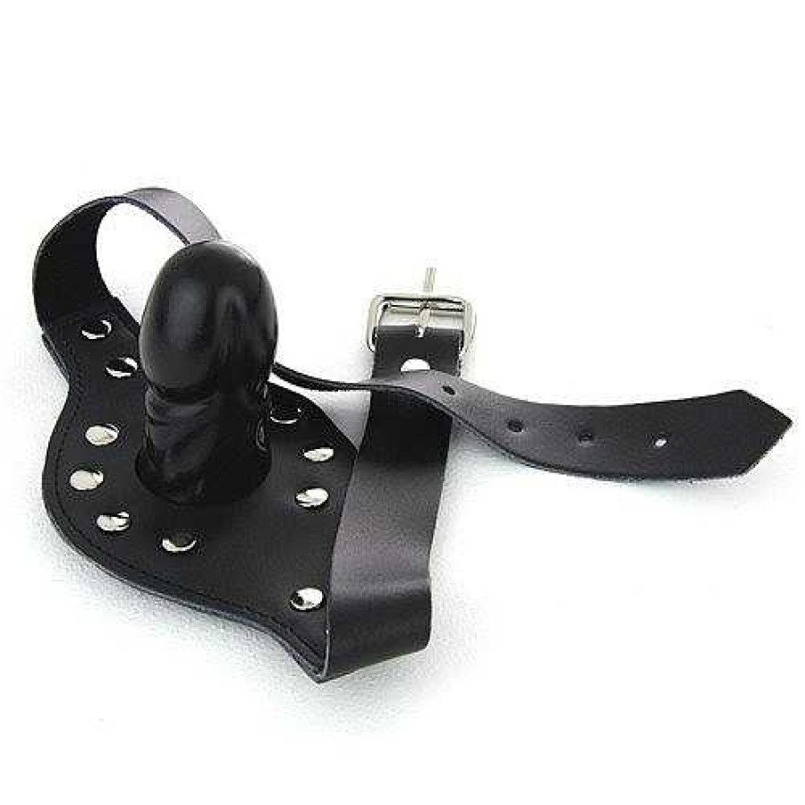 Torment Torment Internal Dildo Mouth Gag - 2.5 Inch Black Ball Gags & Mouth Gags