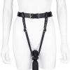 Bondara Bondara Climax Control Faux Leather Wand Harness Belt Black Fetish Clothing