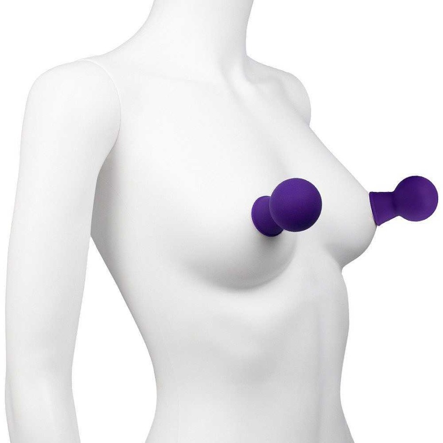 Bondara Bondara Erogenixx Silicone Nipple Suckers Purple Nipple Toys & Clit Toys