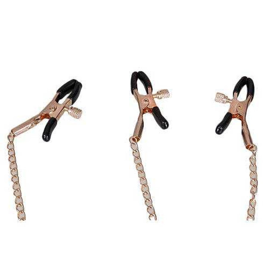 Bondara Bondara O-Ring Nipple And Clit Clamps Rose Gold Nipple Toys & Clit Toys