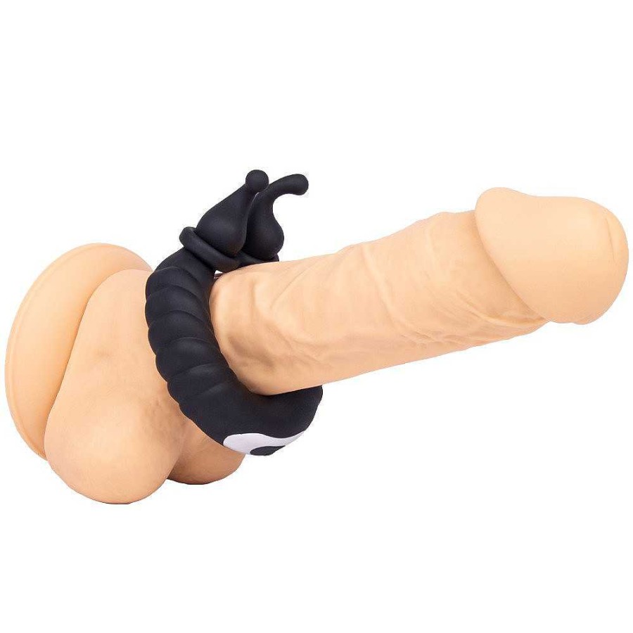 Bondara Bondara Tusk Silicone 10 Function Vibrating Rabbit Cock Ring Black Male Sex Toys