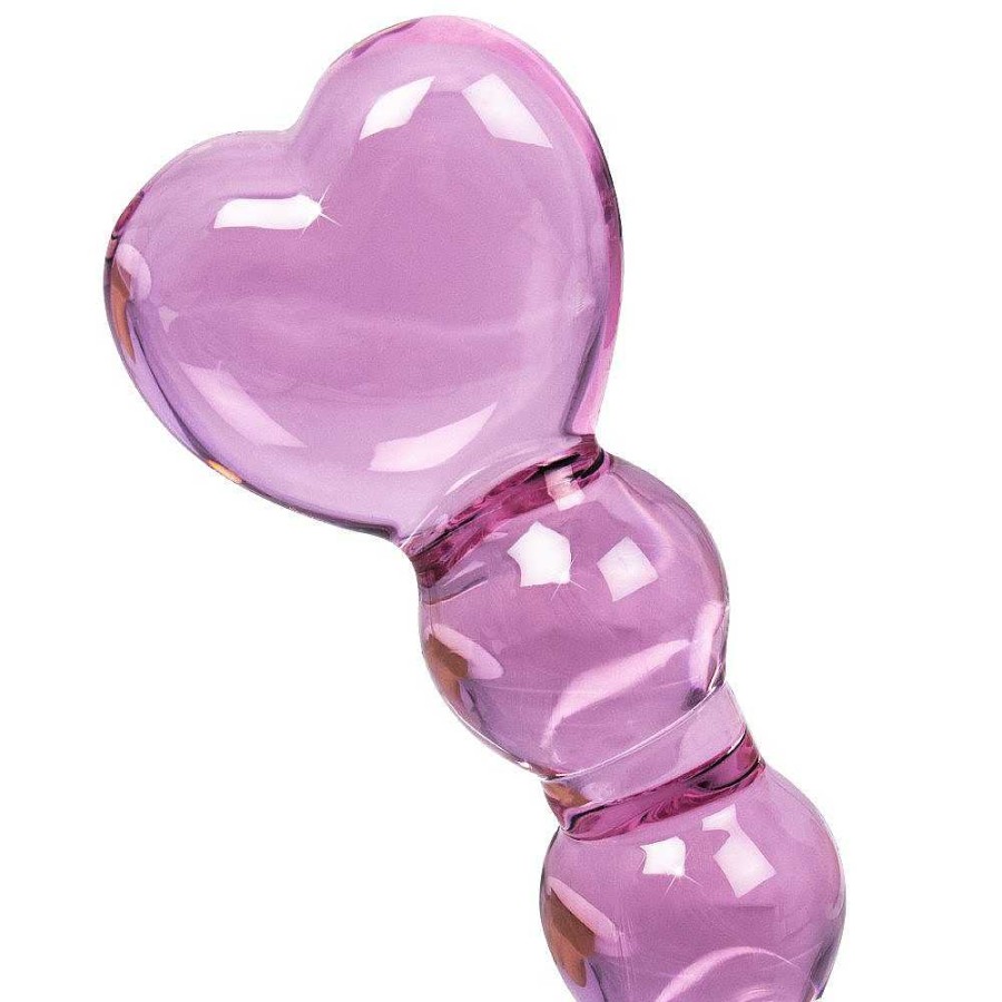 Glacier Glacier Glass Pink Heart Dildo - 9 Inch Dildos