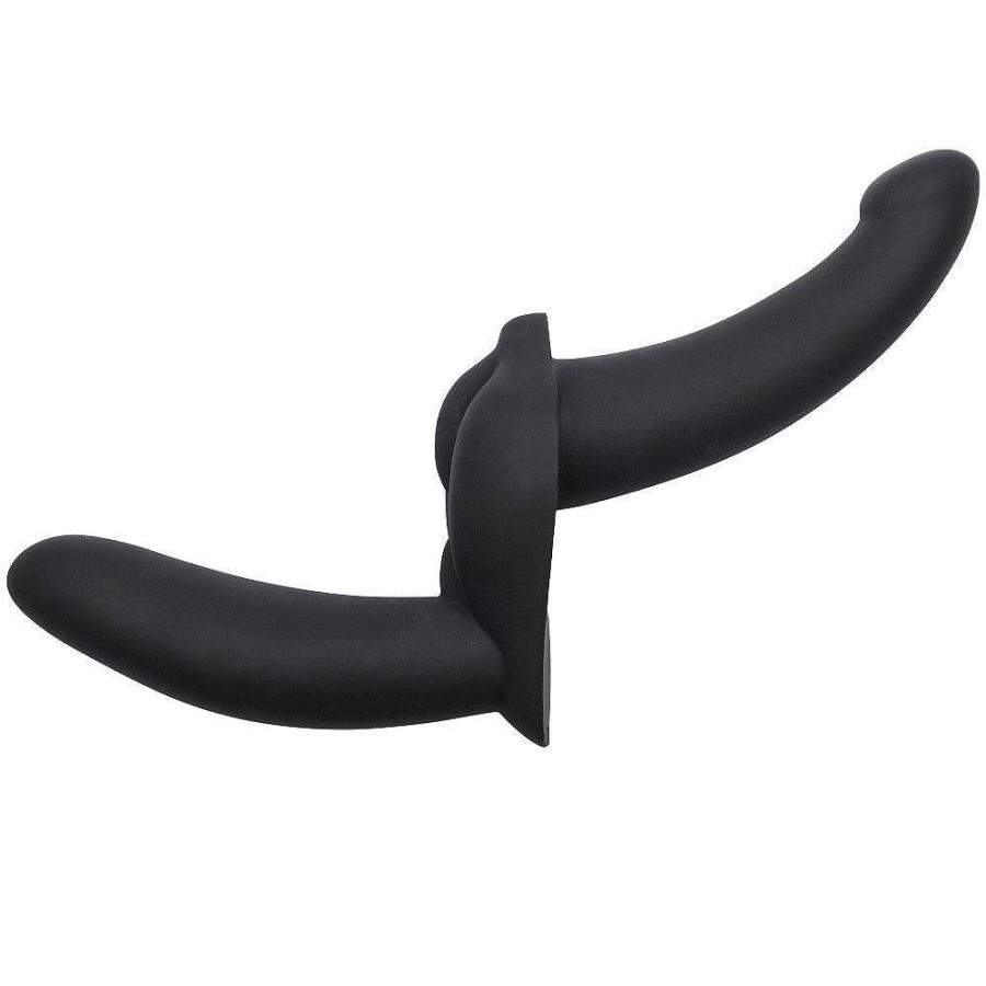 Bondara Bondara Lady Lumps Silicone Double Strapless Strap-On Black Dildos