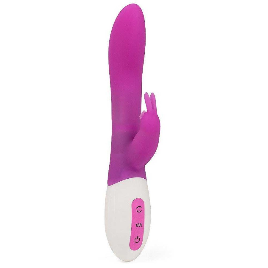 Bondara Bondara Come Hither Silicone 7 Function Rotating Rabbit Vibrator Purple And White Vibrators