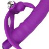 Bondara Bondara Dual Penetration Vibrating Strap-On - 6.5 Inch Purple Anal Toys