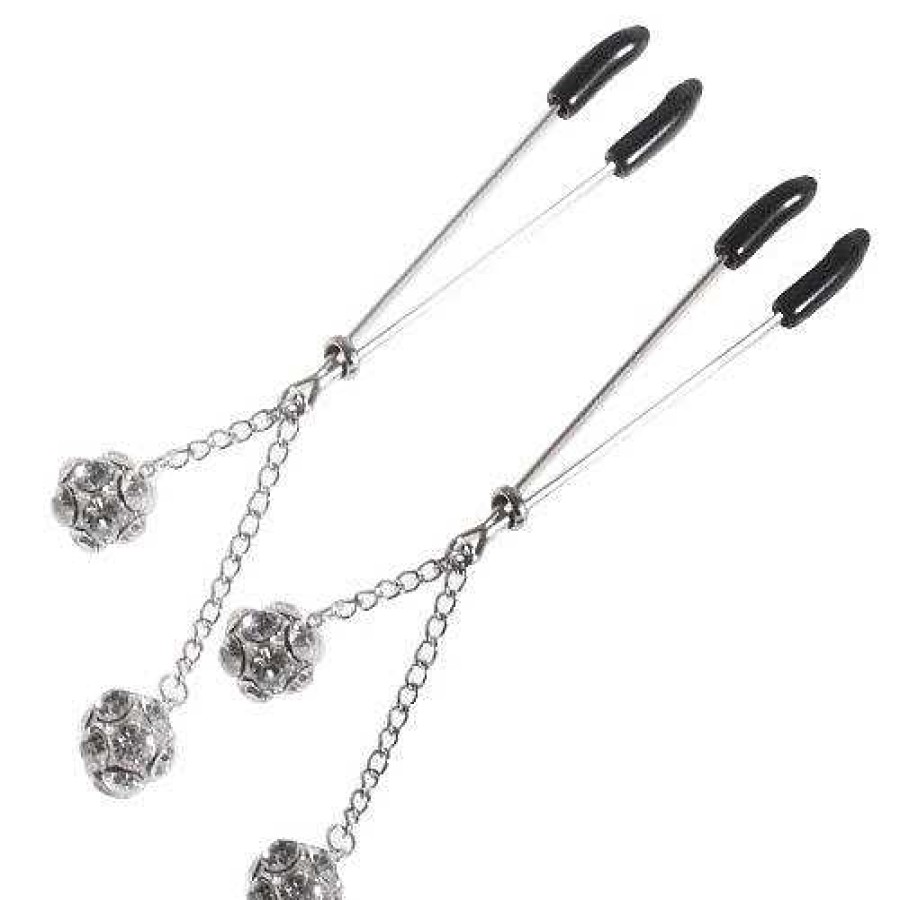 Bondara Boutique Bondara Diamante Pendant Sliding Nipple Clips Nipple Toys & Clit Toys