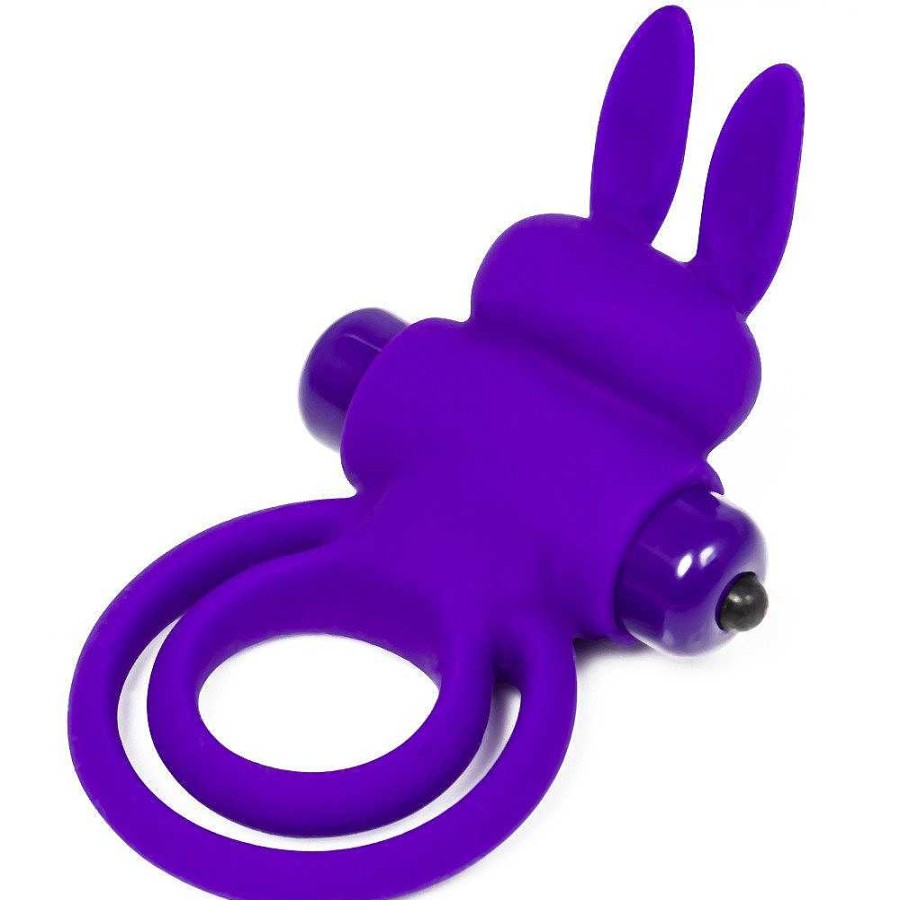 Bondara Bondara Double Disc Rabbit 10 Function Vibrating Cock Ring Purple Cock Rings