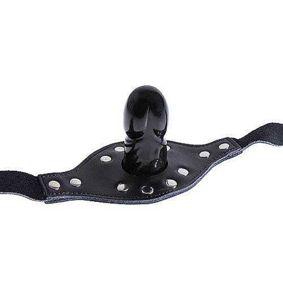 Torment Torment Internal Dildo Mouth Gag - 2.5 Inch Black Ball Gags & Mouth Gags