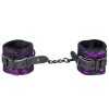 Bondara Bondara Soft Purple Floral Wrist Cuffs Purple And Black Bondage Restraints & Handcuffs