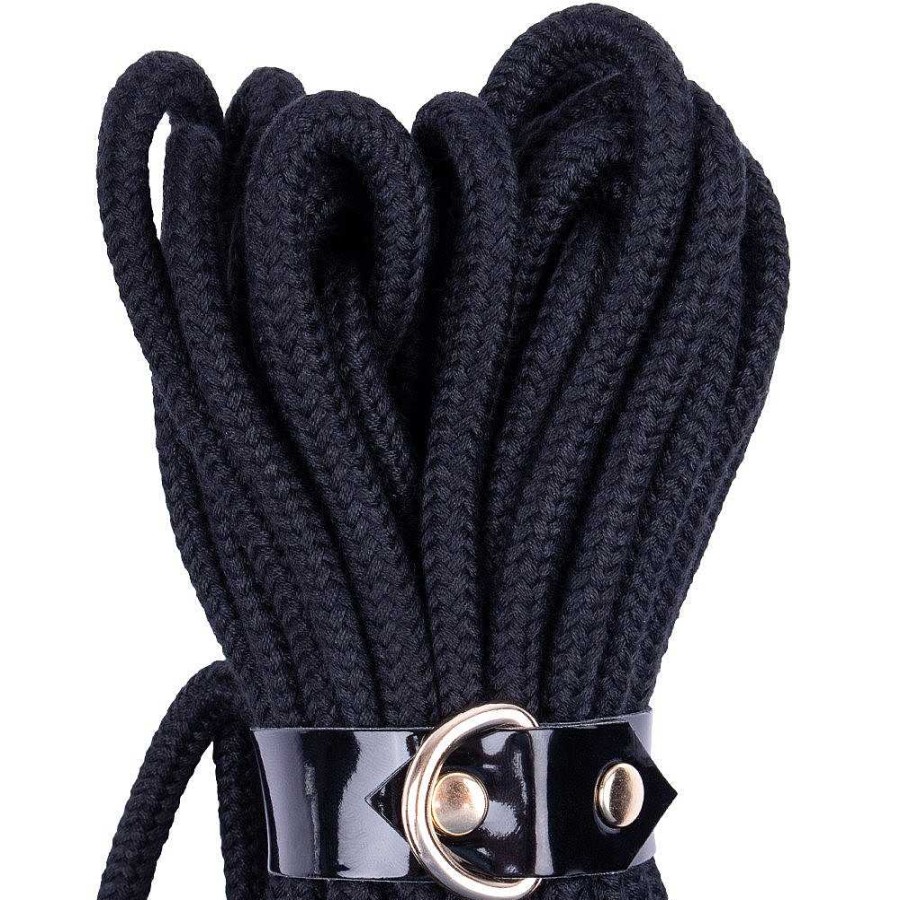 Luxe Bondara Luxe Gold Tassel Cotton Bondage Rope - 10M Black Bondage Restraints & Handcuffs