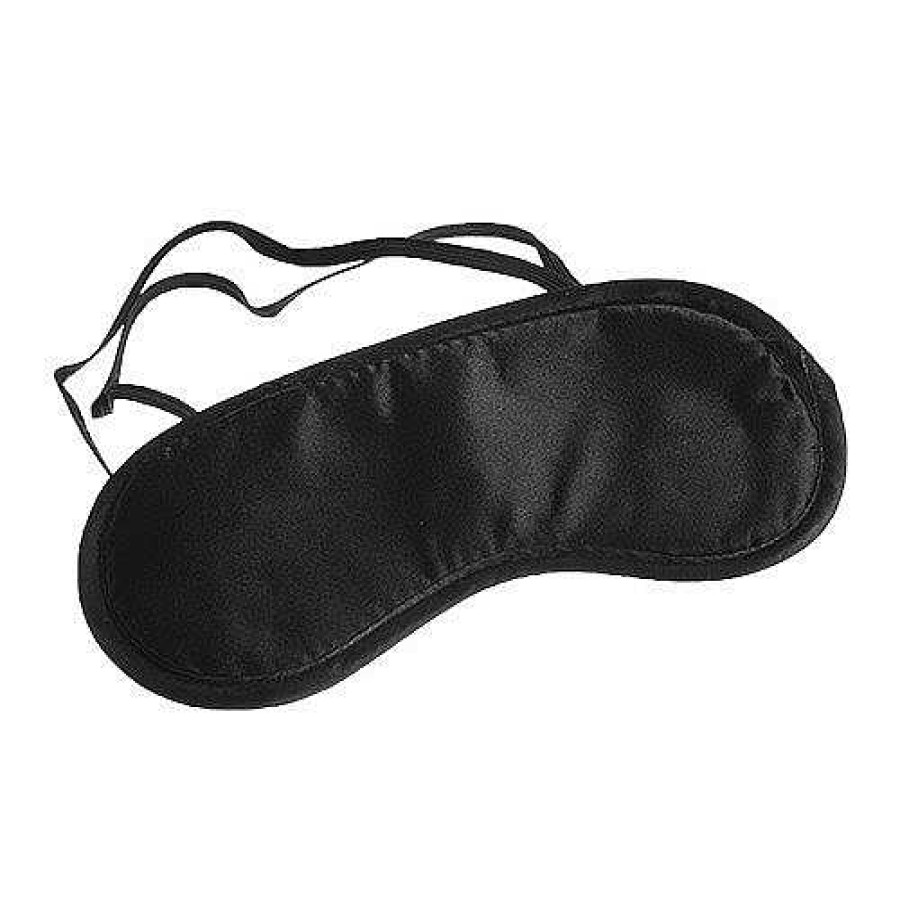 Bondara Bondage Bondara Satin Plush Blindfold Mask Black Sex Toys For Couples