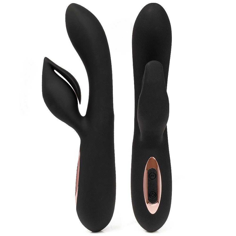 Bondara Bondara 10 Function Clit-Flicking G-Spot Rabbit Vibrator Black Vibrators