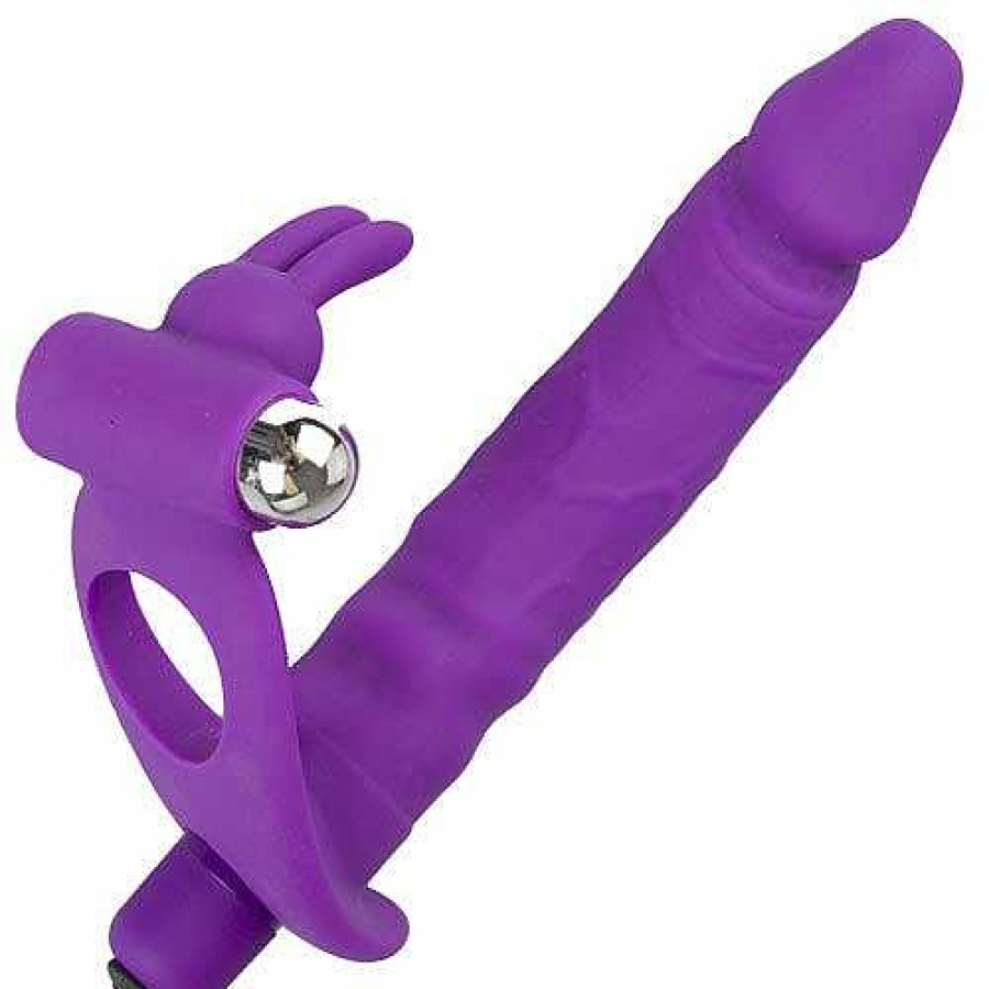 Bondara Bondara Dual Penetration Vibrating Strap-On - 6.5 Inch Purple Anal Toys