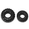 Oxballs Oxballs Truckt Set Of Two Cock Rings - 16Mm To 20Mm Black Male Sex Toys