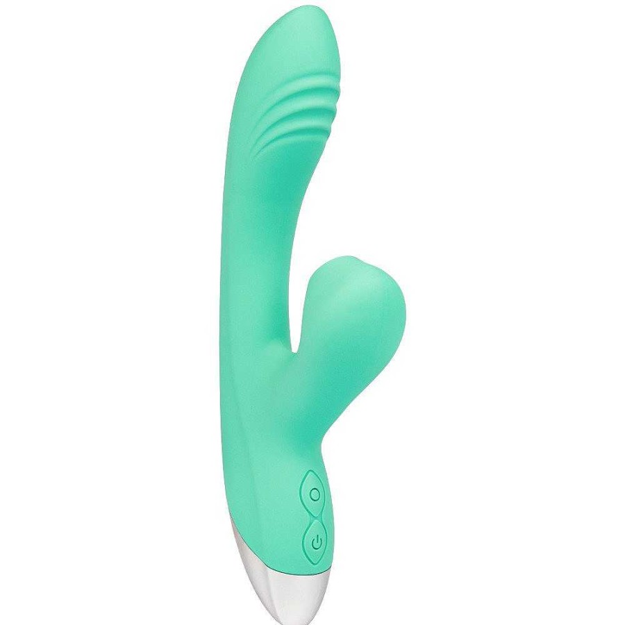 Bondara Suck Sex Mint 10 Function Suction Rabbit Vibrator Green Vibrators