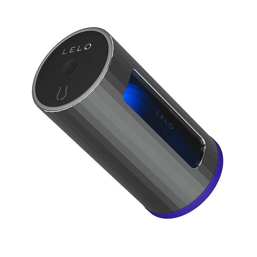 Lelo Lelo F1S V2 Blue 11 Function App Control Sensonic Masturbator Matt Black And Midnight Blue Male Sex Toys