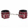 Bondara Bondara Yin And Yang Croc Effect Handcuffs Red And Black Bondage Restraints & Handcuffs