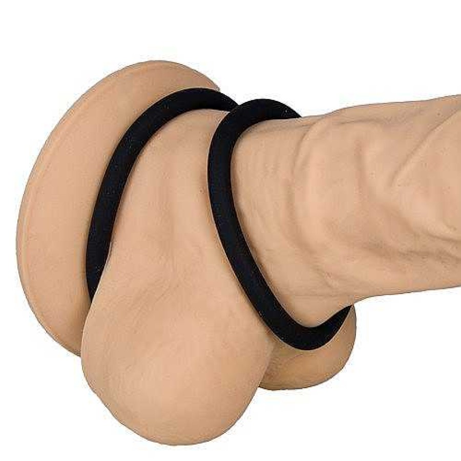 Bondara Bondara Stand To Attention Set Of Three Cock Rings Black Male Sex Toys