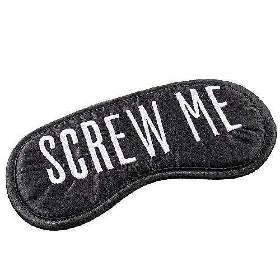 Bondara Bondara Screw Me Eye Mask Black And Purple Blindfolds, Hoods & Masks