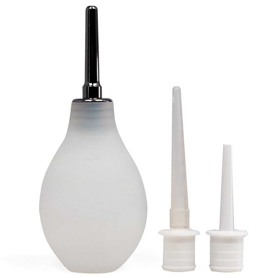 Bondara Bondara Clear Rear Silicone Douche Kit - 200Ml White Anal Toys