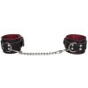 Luxe Bondara Luxe Black And Red Leather Handcuffs Black With Red Stitching And Backing Bondage Restraints & Handcuffs