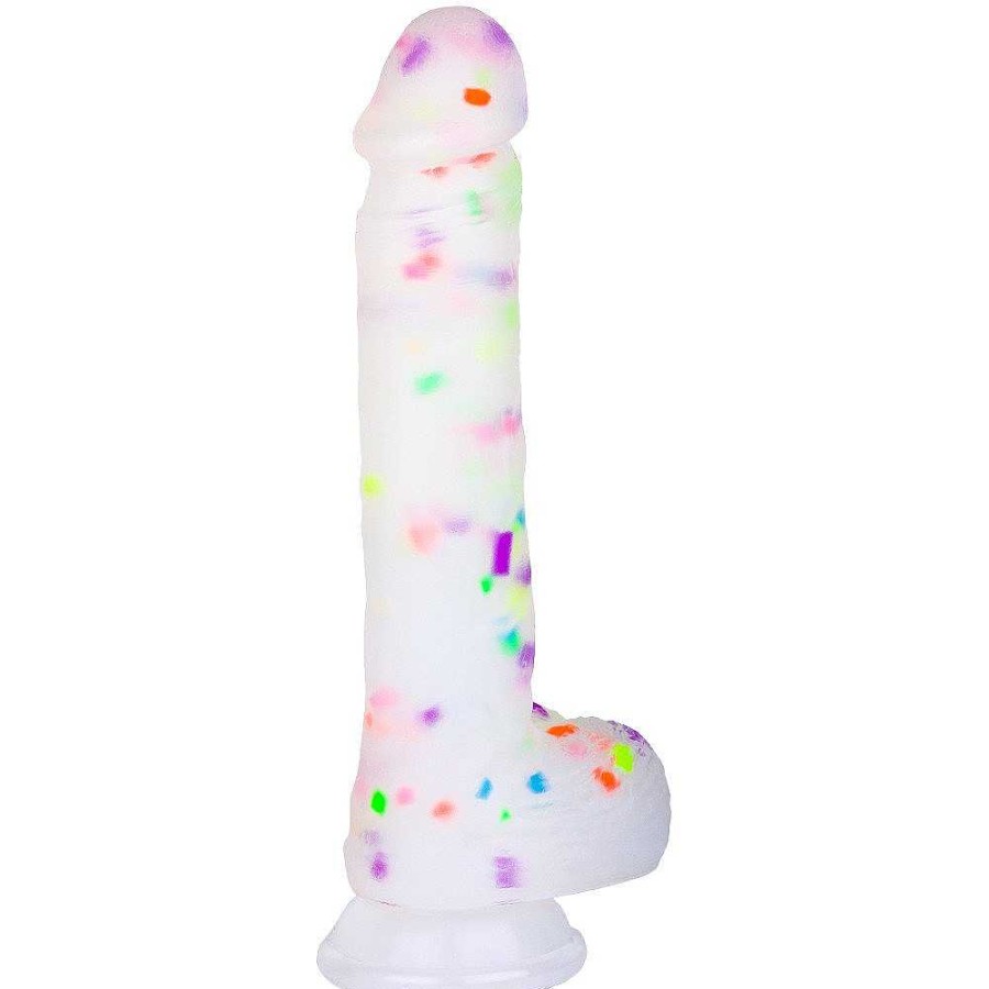 Bondara Bondara Confetti Cannon Glow In The Dark Dildo - 8 Inch Mixed Dildos