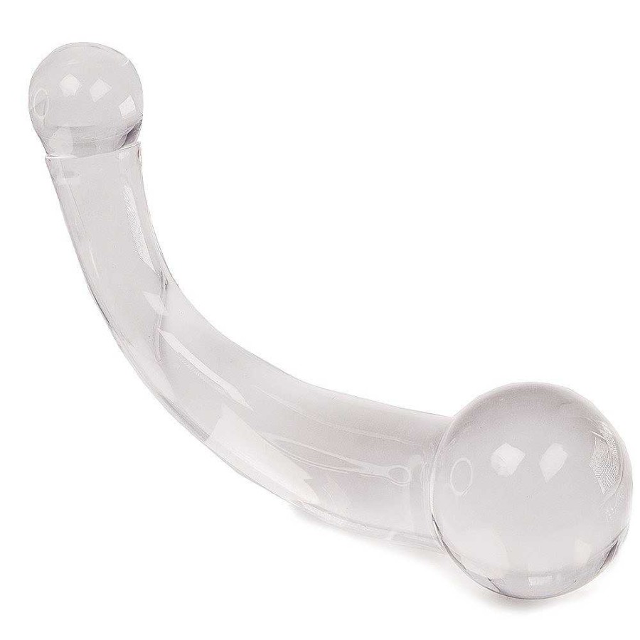 Glacier Glacier Glass Curved Double Ended Dildo - 8 Inch Clear Dildos