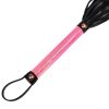 Bondara Bondage Bondara Pink Kink Faux Leather Rose Gold Flogger - 17 Inch Iridescent Pink Handle, Black Tails, Rose Gold Hardware Floggers, Whips & Ticklers