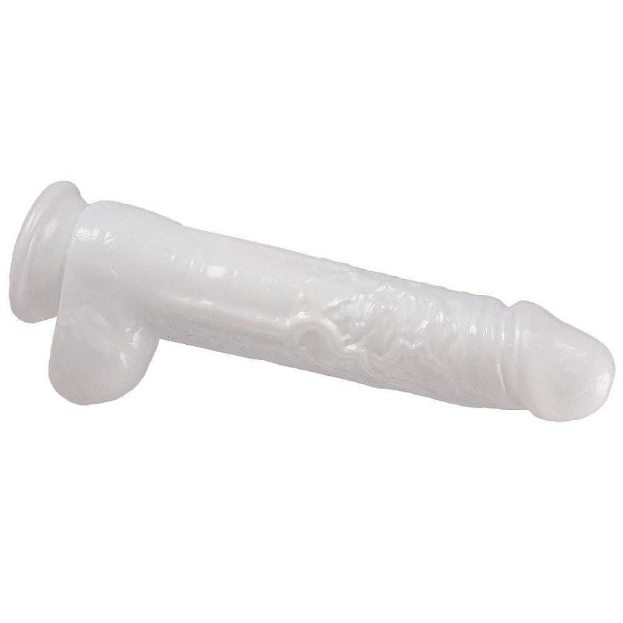 Bondara Bondara Snow Balls Pearl Suction Dildo - 9.5 Inch White Dildos