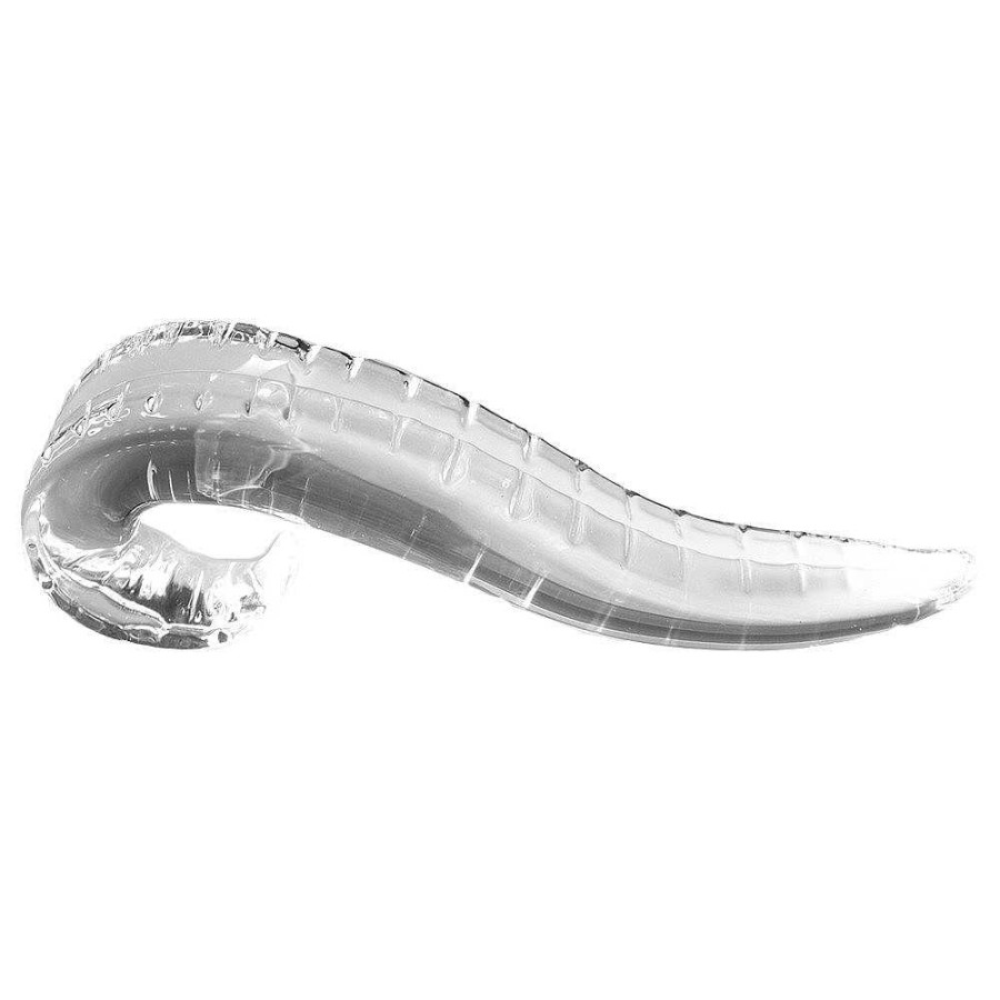 Glacier Glacier Glass Devil'S Tongue Dildo - 7 Inch Clear Dildos