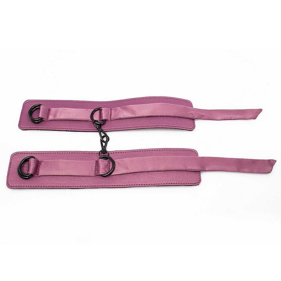 Bondara Bondage Bind & Blush Satin Tie Ankle Cuffs Pink Bondage Restraints & Handcuffs