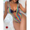 Bondara Flirt Bondara Flirt Beach Party Bodystocking Teddy Rainbow Sexy Lingerie For Women