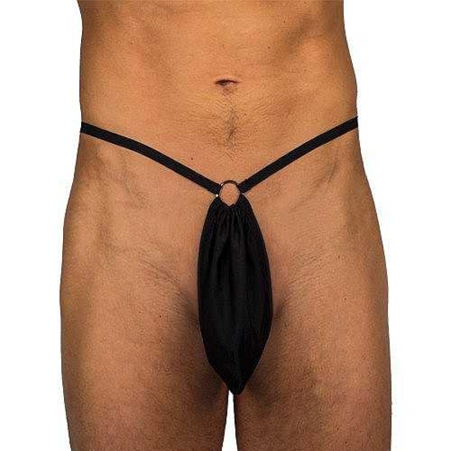 Bondara Lingerie Bondara Man O-Ring Pouch String Black Men'S Sexy Underwear