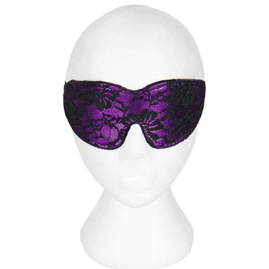 Bondara Bondara Soft Floral Lace Blindfold Purple Blindfolds, Hoods & Masks