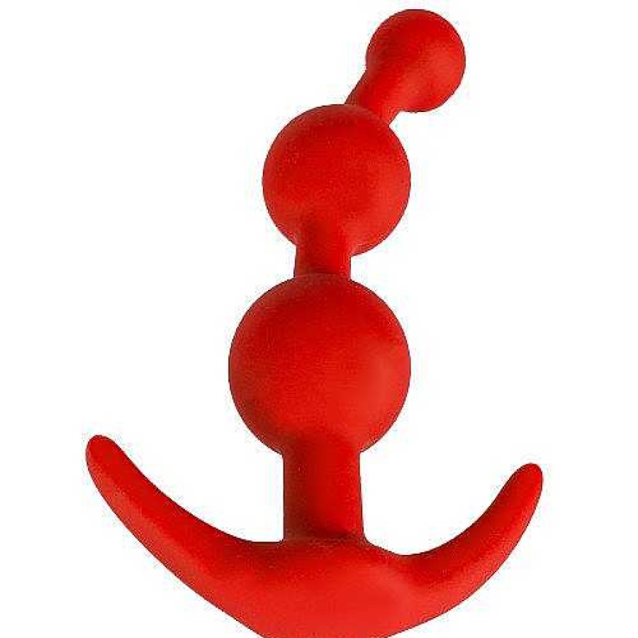 Bondara Bondara Silicone Anchor Anal Beads - 5 Inch Red Anal Toys