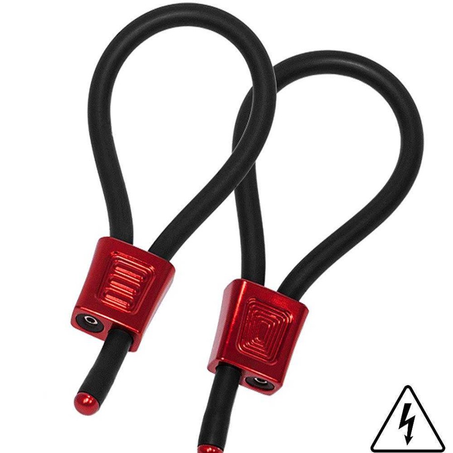 ElectraStim Electrastim Prestige Electraloops Cock Rings Black And Red Electro Sex Toys