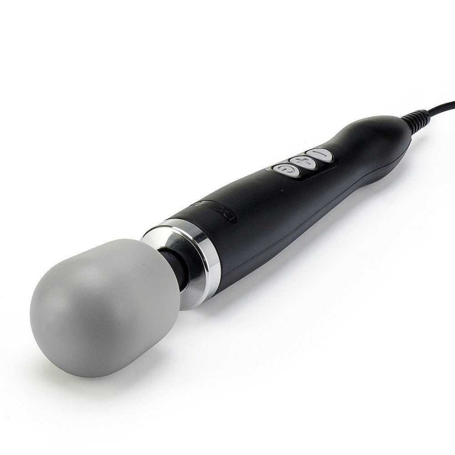 Doxy Doxy Original Black Multi Speed Massage Wand Vibrator Black Body, Grey Head Vibrators