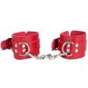 Bondara Bondara Faux Leather Essential Handcuffs Red Bondage Restraints & Handcuffs