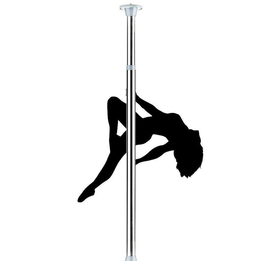 Bondara Static Adjustable Dance Pole - 85-117 Inch Silver Sex Toy Sets & Bundles