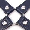 Bondara Bondage Bondara Luxe Royal Secret Faux Leather Hogtie Connector Navy Bondage Restraints & Handcuffs