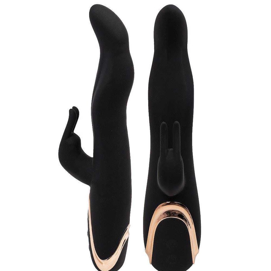 Bondara Bondara Cat Rose Gold 7 Function Rabbit Vibrator Black Vibrators